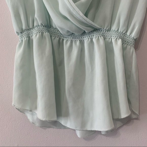Aritzia Wilfred Mint Wrap Blouse Size XS - Picture 3 of 11